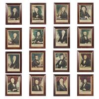 A Rare and Complete Set of Hand-Colored Lithographs of the First Sixteen U.S. Presidents