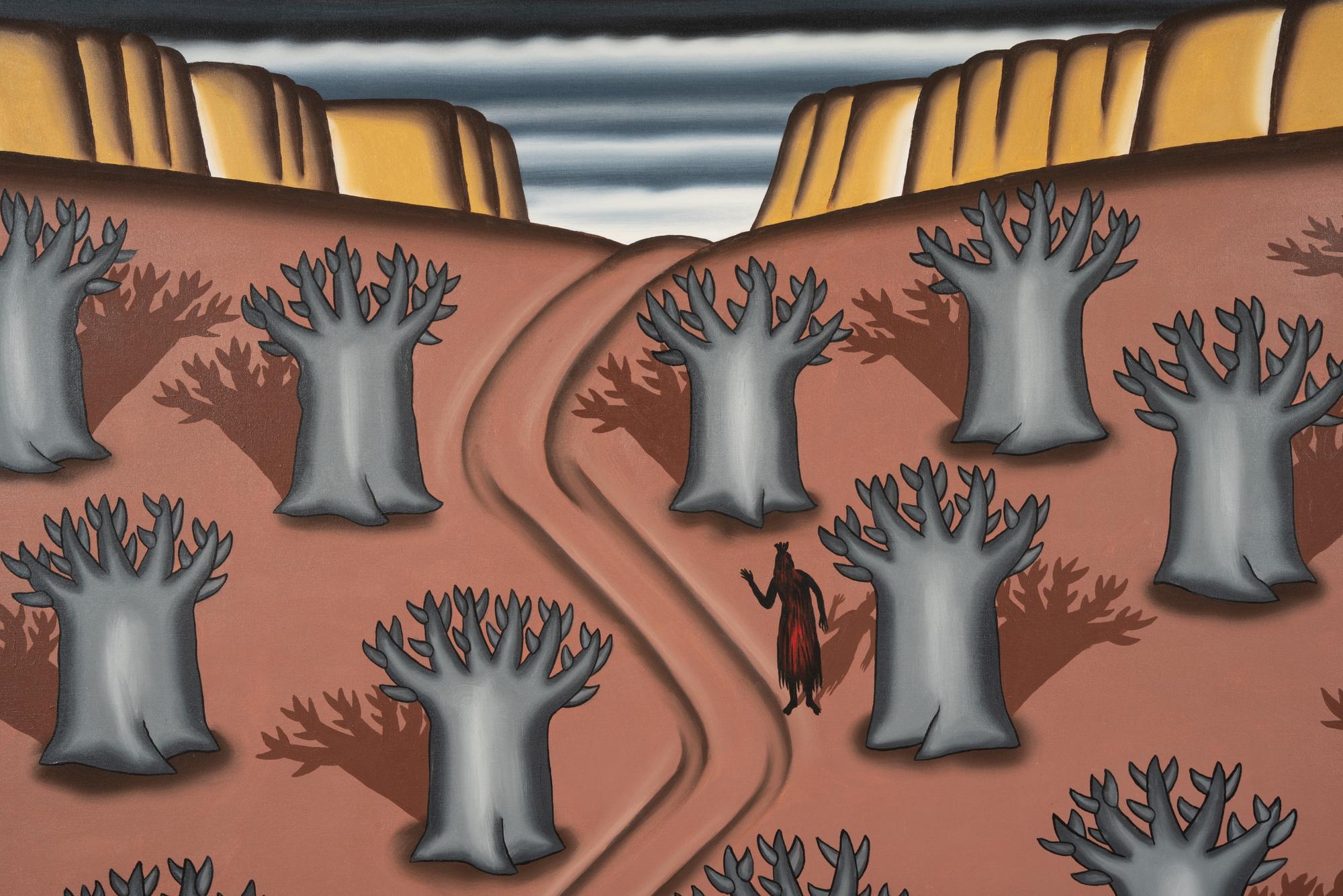 Crossing the Bandiagara Escarpment With Baobab Trees and Dogon Dancers