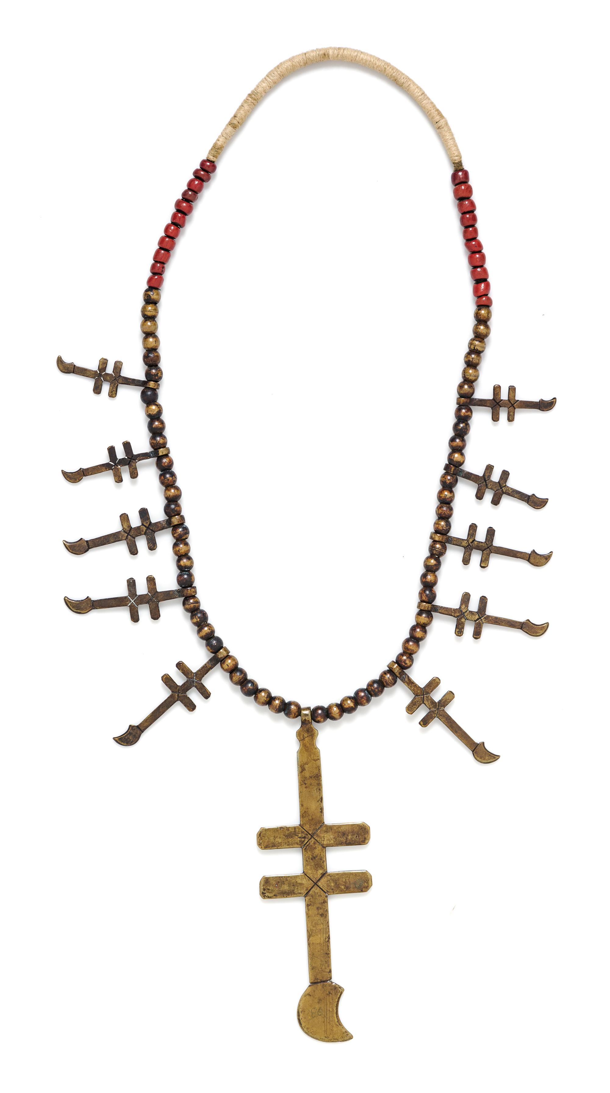 A Bronze Isleta Dragonfly Cross Necklace, 63.60 dwts.