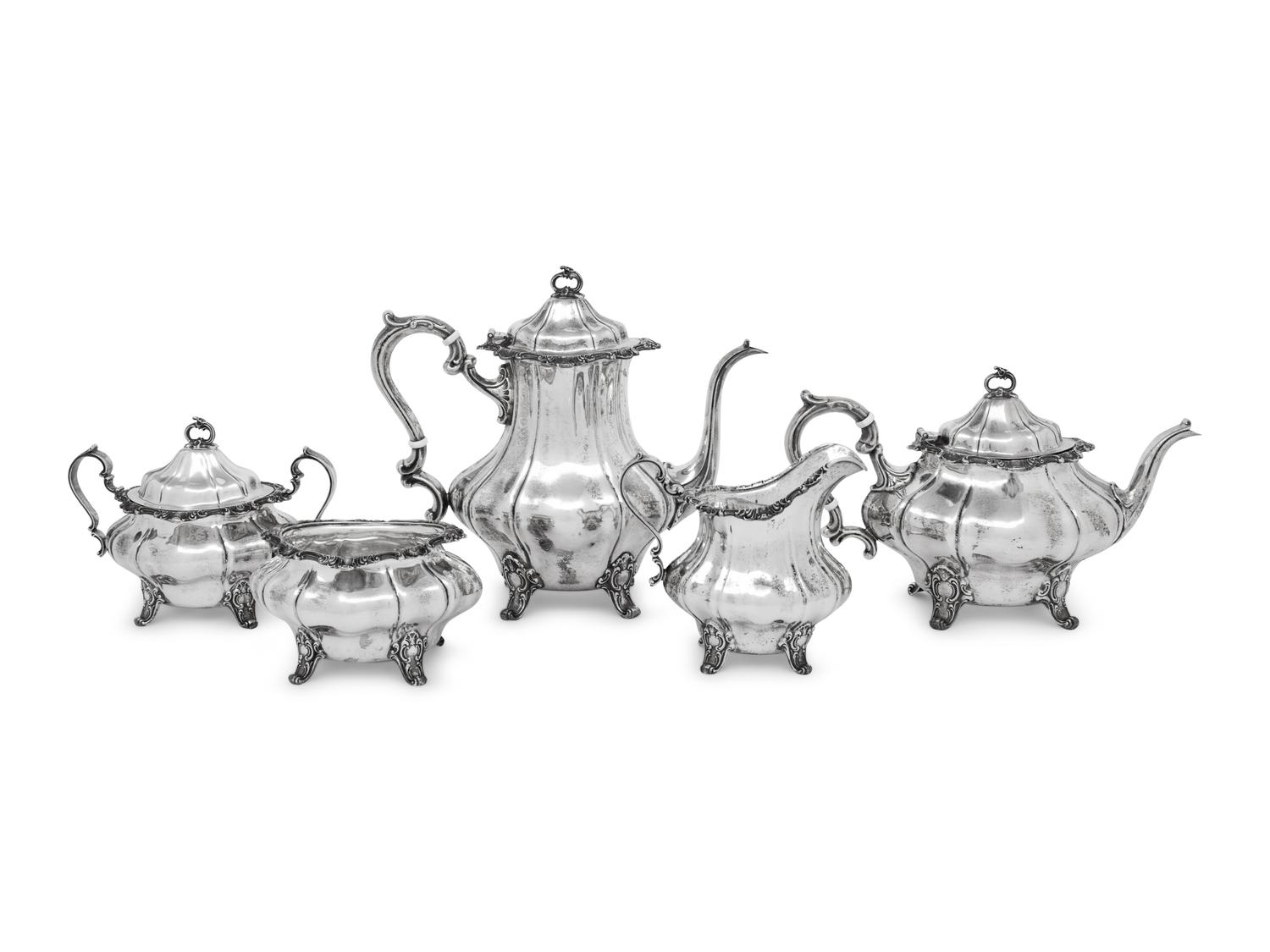 An American Silver Five-Piece Tea and Coffee Service