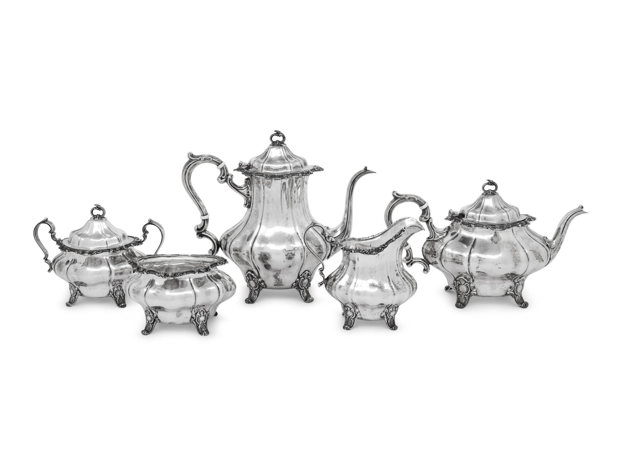 An American Silver Five-Piece Tea and Coffee Service