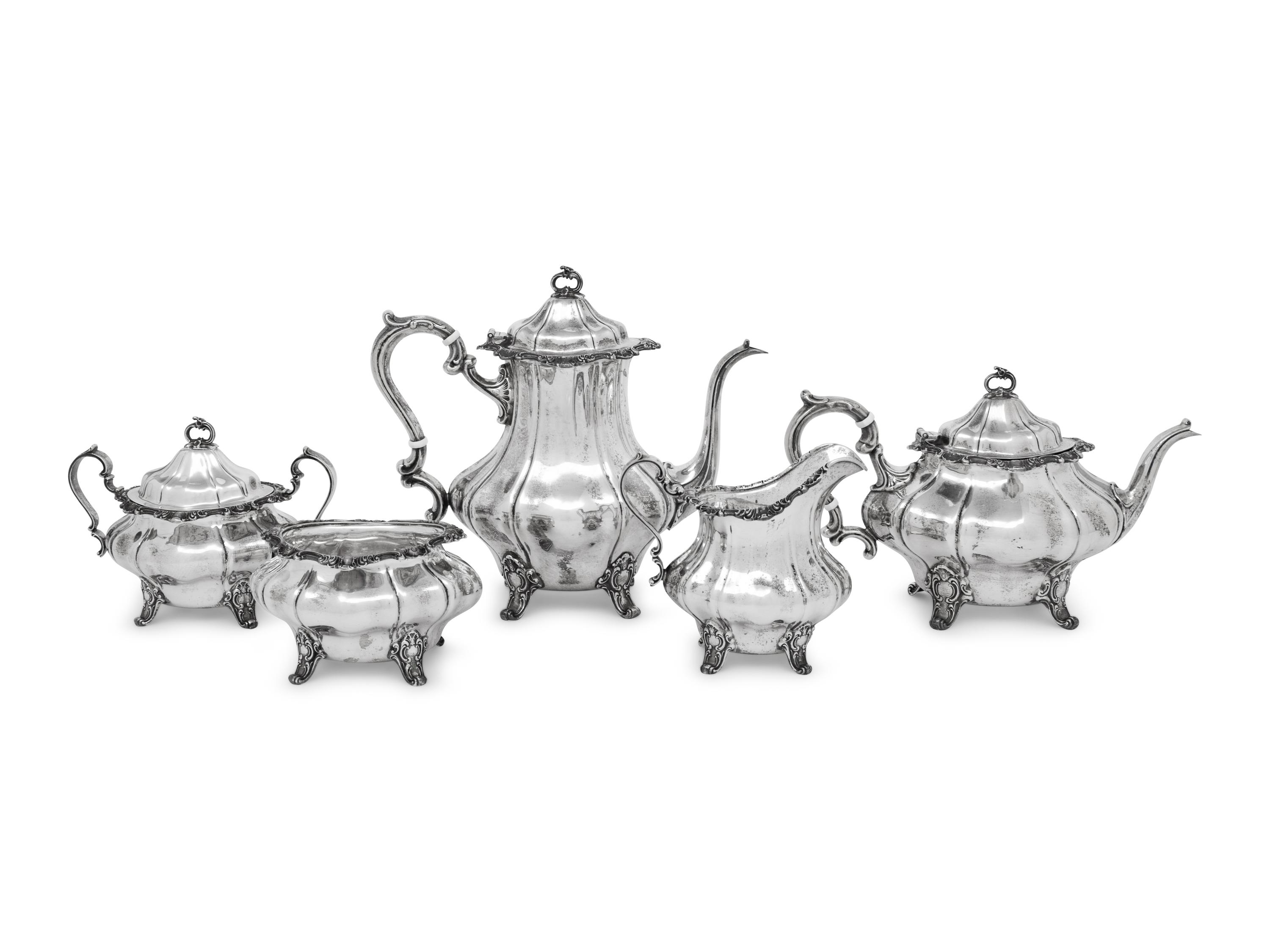 An American Silver Five-Piece Tea and Coffee Service