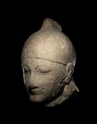 A Cypriot Limestone Head of a Male Votary