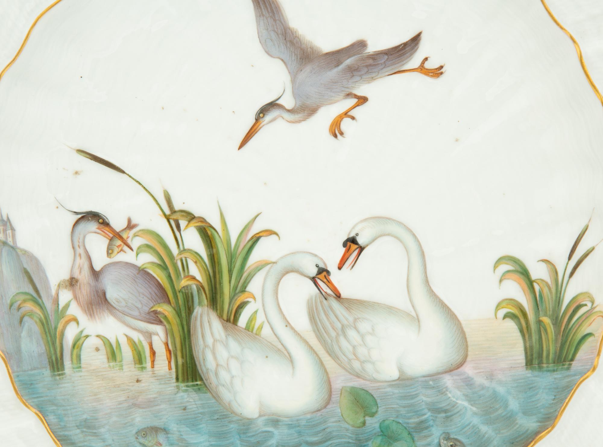 A Meissen Porcelain "Swan Service" Plate — 19TH/20TH CENTURY