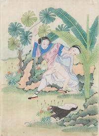 A set of twelve Chinese erotic album leaves, late Qing dynasty to Republic period 春宮圖一組十二幅 晚清至民國
