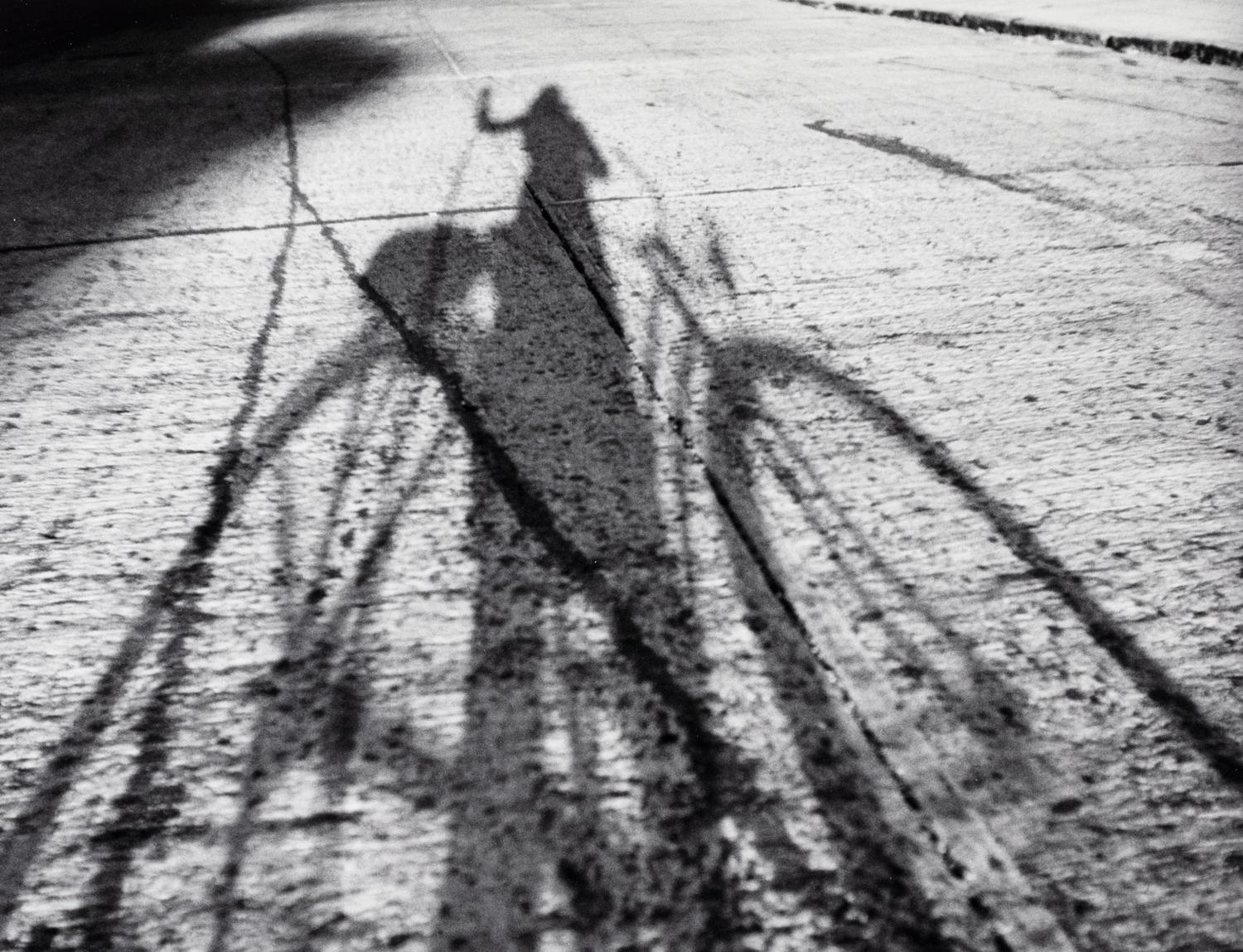 Ruth Orkin (1921-1985) Silhouette of Ruth Orkin on San Francisco Hill, from "Bike Trip", 1939