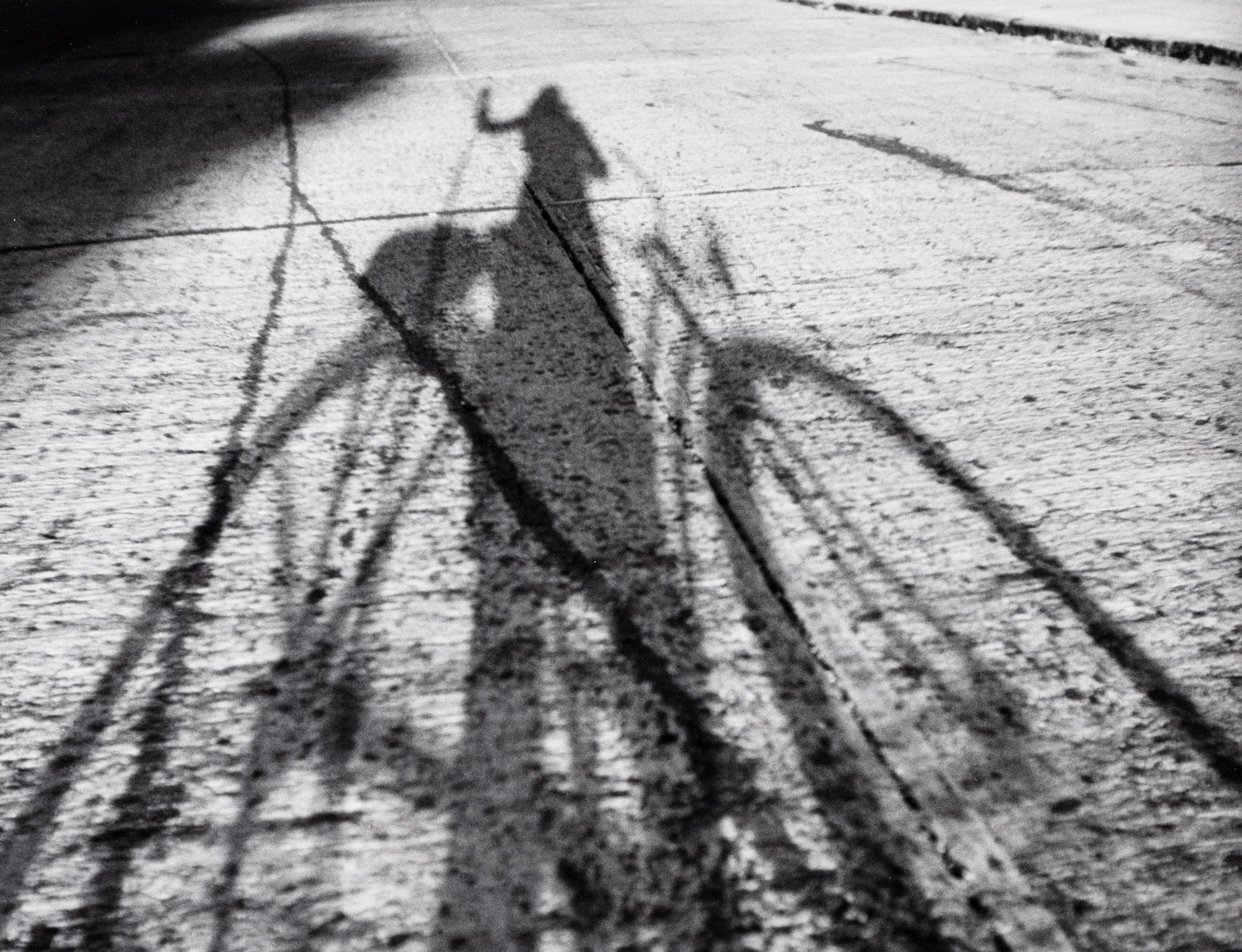 Ruth Orkin (1921-1985) Silhouette of Ruth Orkin on San Francisco Hill, from "Bike Trip", 1939