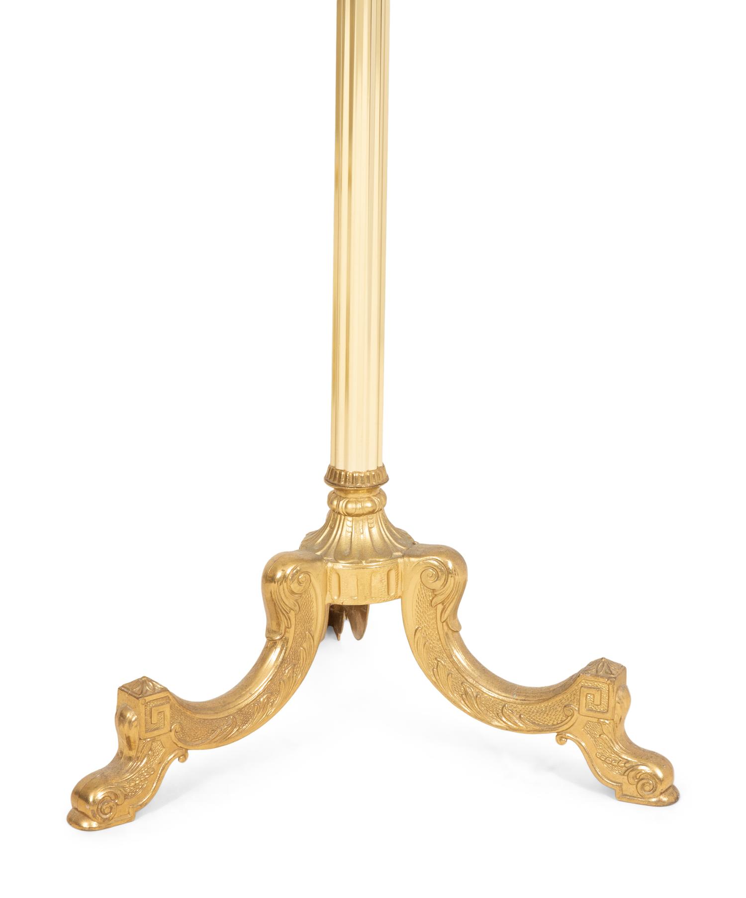 A Brass and Wood Valet Stand and a Brass Garment and Shoe Stand