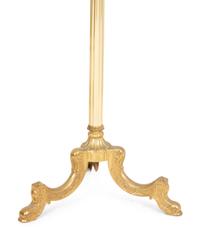 A Brass and Wood Valet Stand and a Brass Garment and Shoe Stand