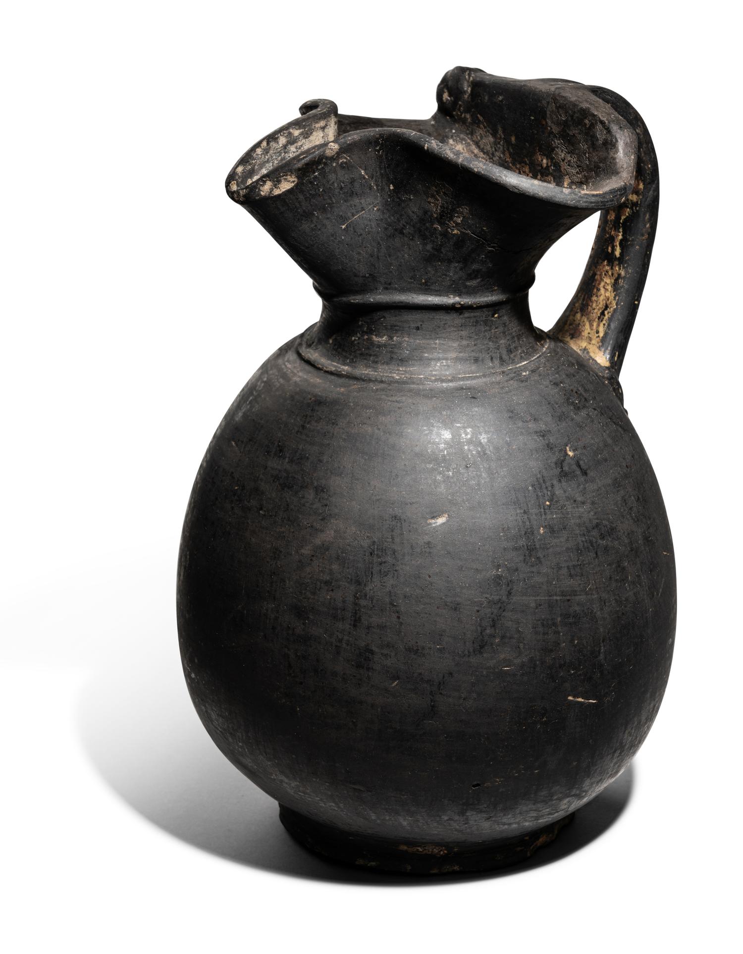 An Etruscan Bucchero Oinochoe