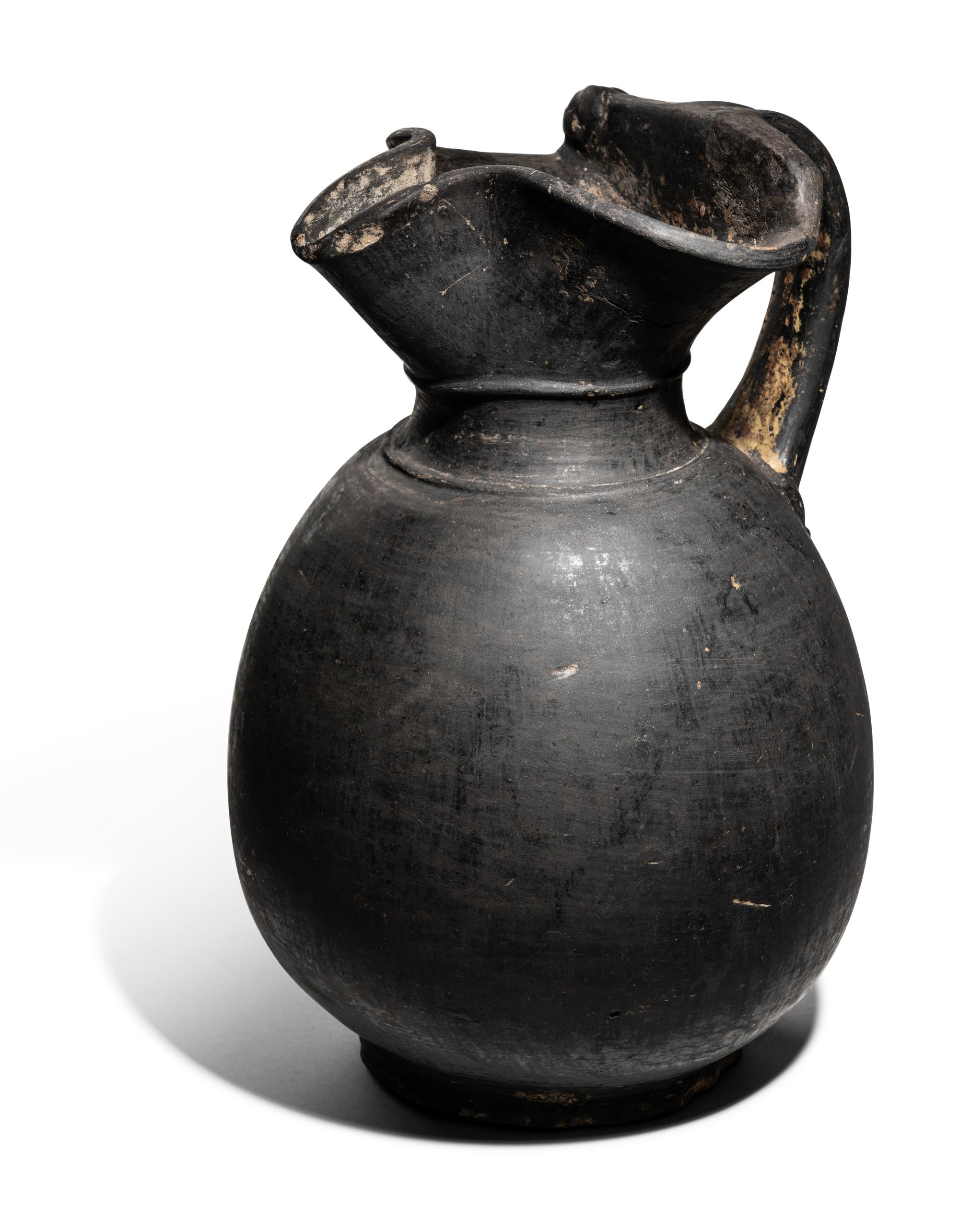 An Etruscan Bucchero Oinochoe