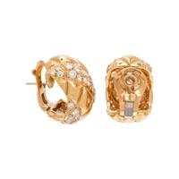 VAN CLEEF & ARPELS, YELLOW GOLD AND DIAMOND EARCLIPS