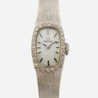 A white gold lady's watch, Omega Vintage