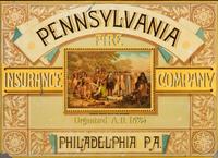 A Pennsylvania Fire Insurance Co., Philadelphia, PA Chromolithographic Framed Tin Advertising Sign