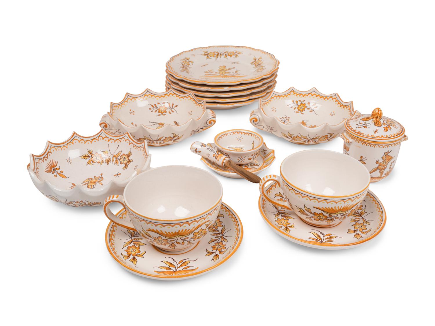 A French Faience Dinner Service