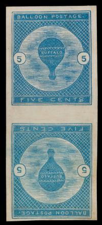 A United States 5-Cent Buffalo Balloon: Type I & Type II Tete-Beche Pair
