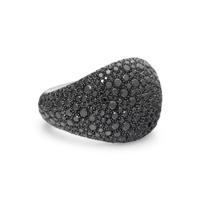 MARCO VALENTE, BLACK DIAMOND AND GOLD BOMBÉ RING