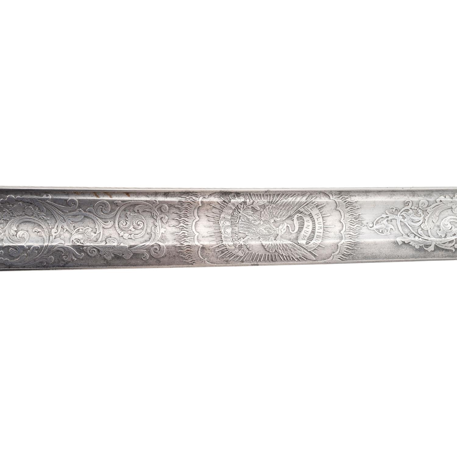 Combination French Hilt Schuyler, Hartley & Graham Officer's Sword Inscribed to Lt. Mason Rea 24th Mass. Infantry - KIA at Drewy's Bluff