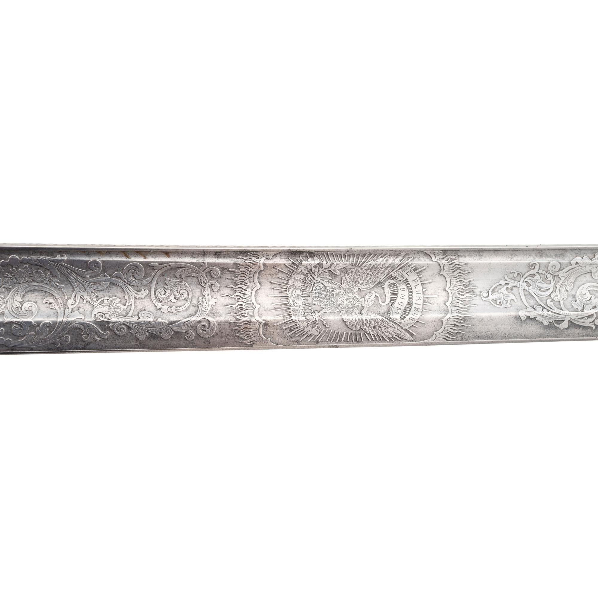 Combination French Hilt Schuyler, Hartley & Graham Officer's Sword Inscribed to Lt. Mason Rea 24th Mass. Infantry - KIA at Drewy's Bluff