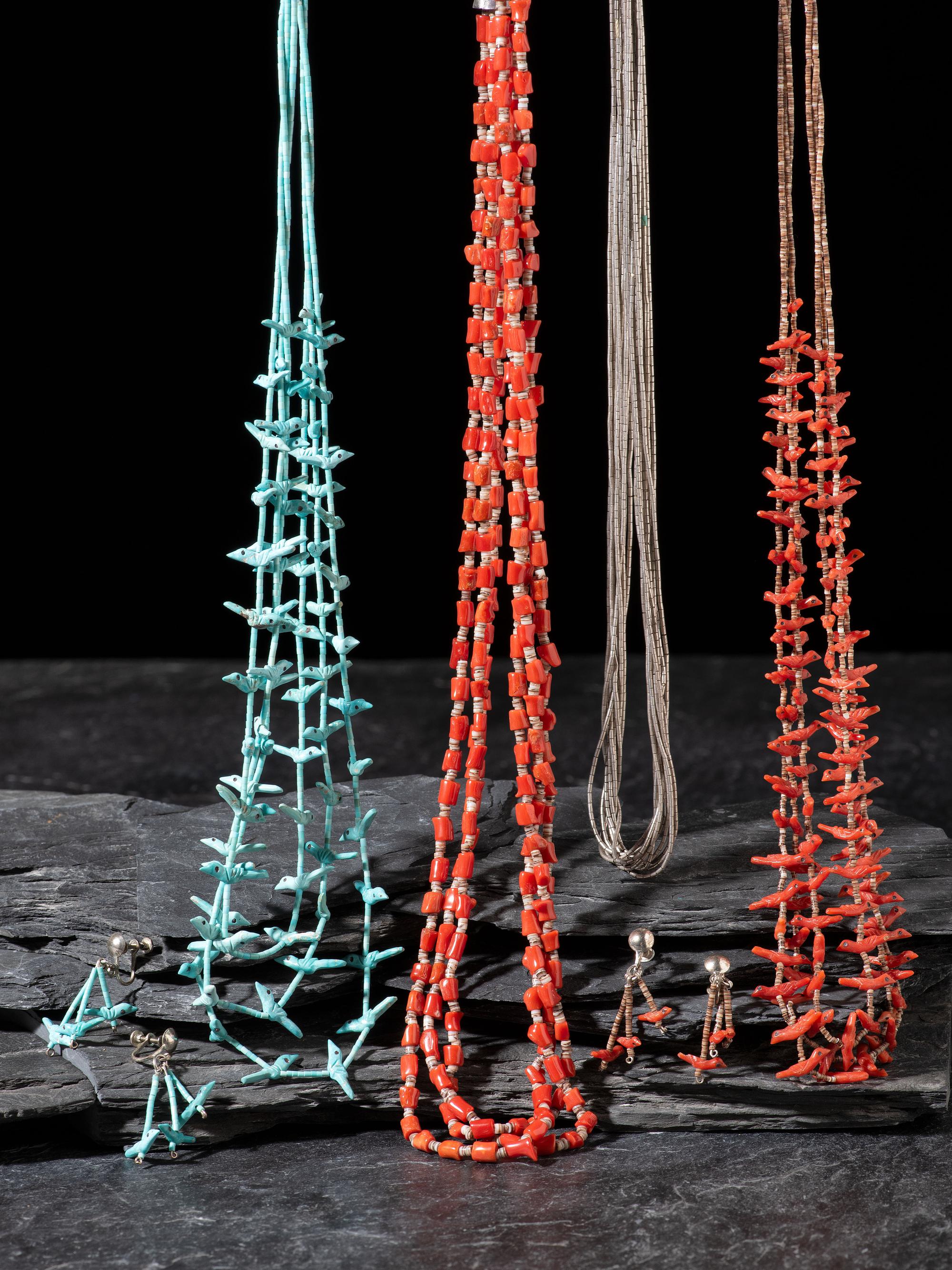 Zuni and Navajo Multi-strand Necklaces