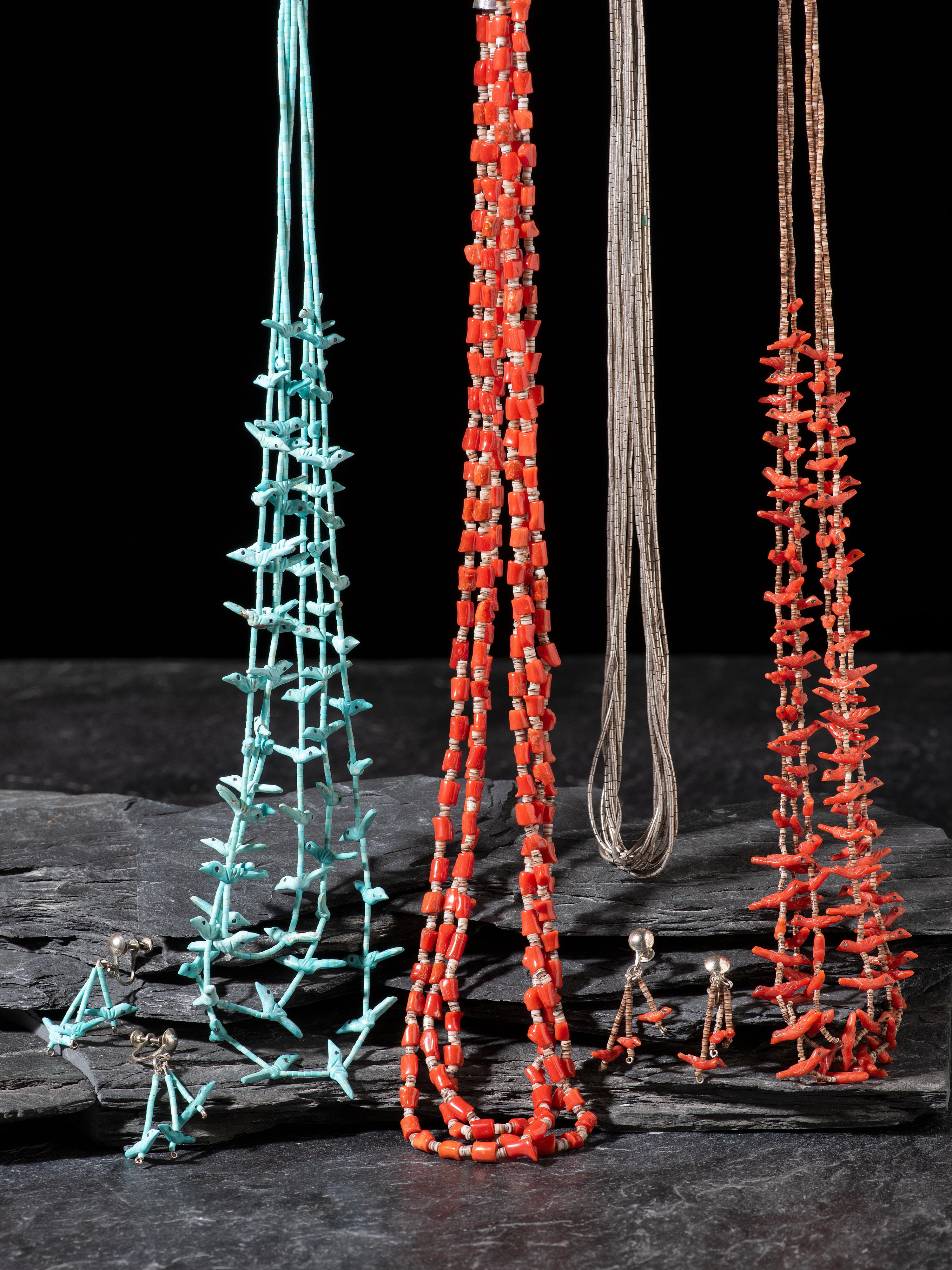 Zuni and Navajo Multi-strand Necklaces