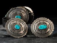 Sterling Silver and Turquoise Concha Belt
