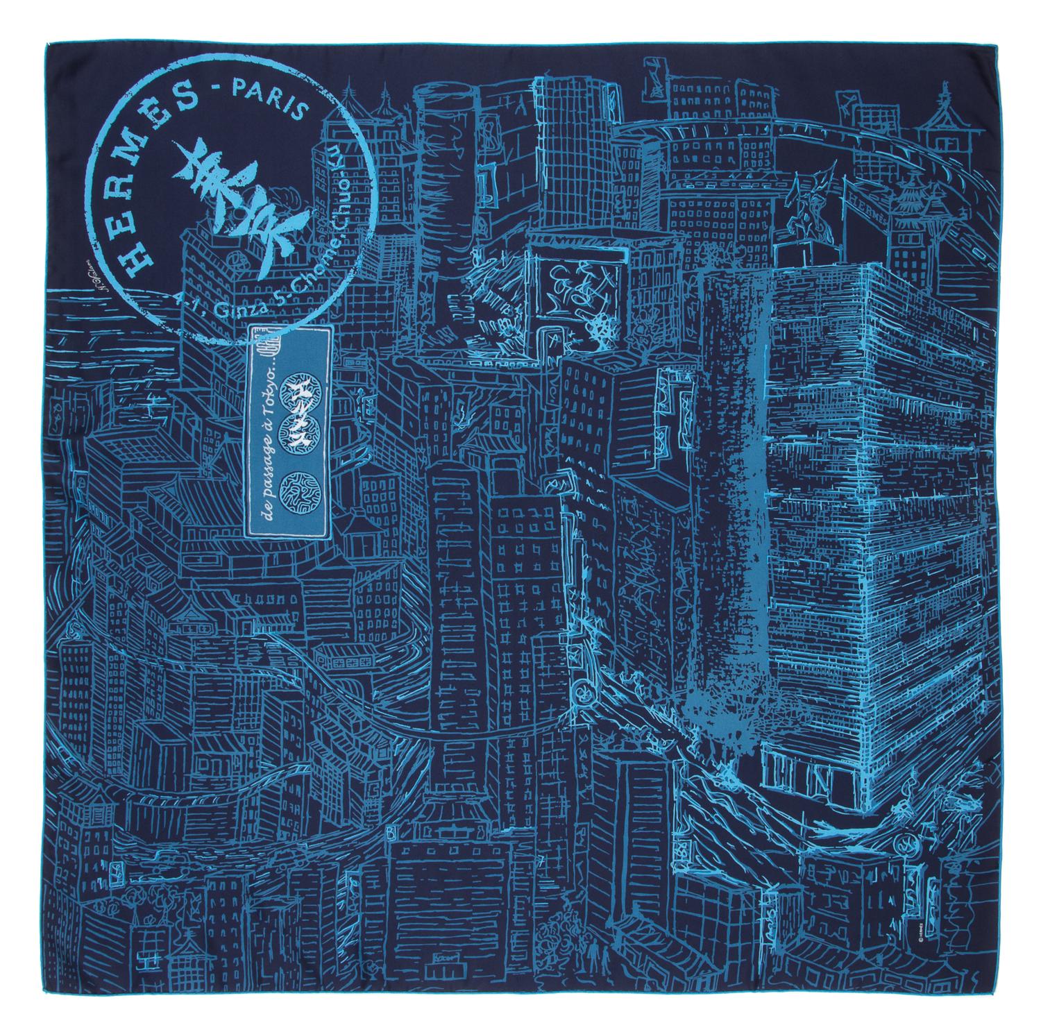 An Hermes 90cm Silk Scarf, 36"x36".