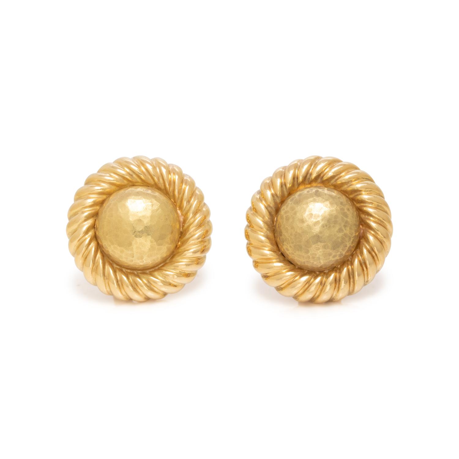 YELLOW GOLD EARCLIPS
