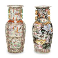 Two Chinese Porcelain Palace Vases