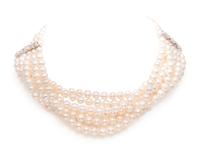 CULTURED PEARL AND DIAMOND CONVERTIBLE NECKLACE