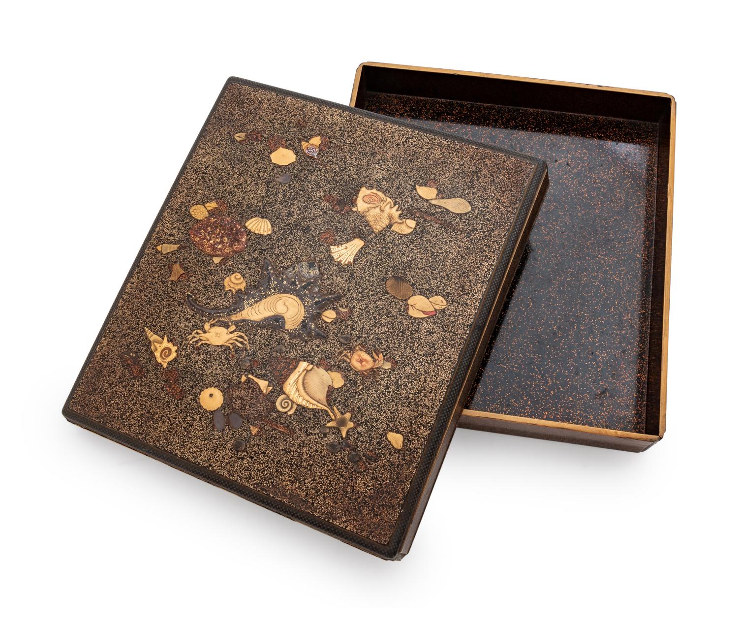 Two Gold Lacquer Scholar's Objects
