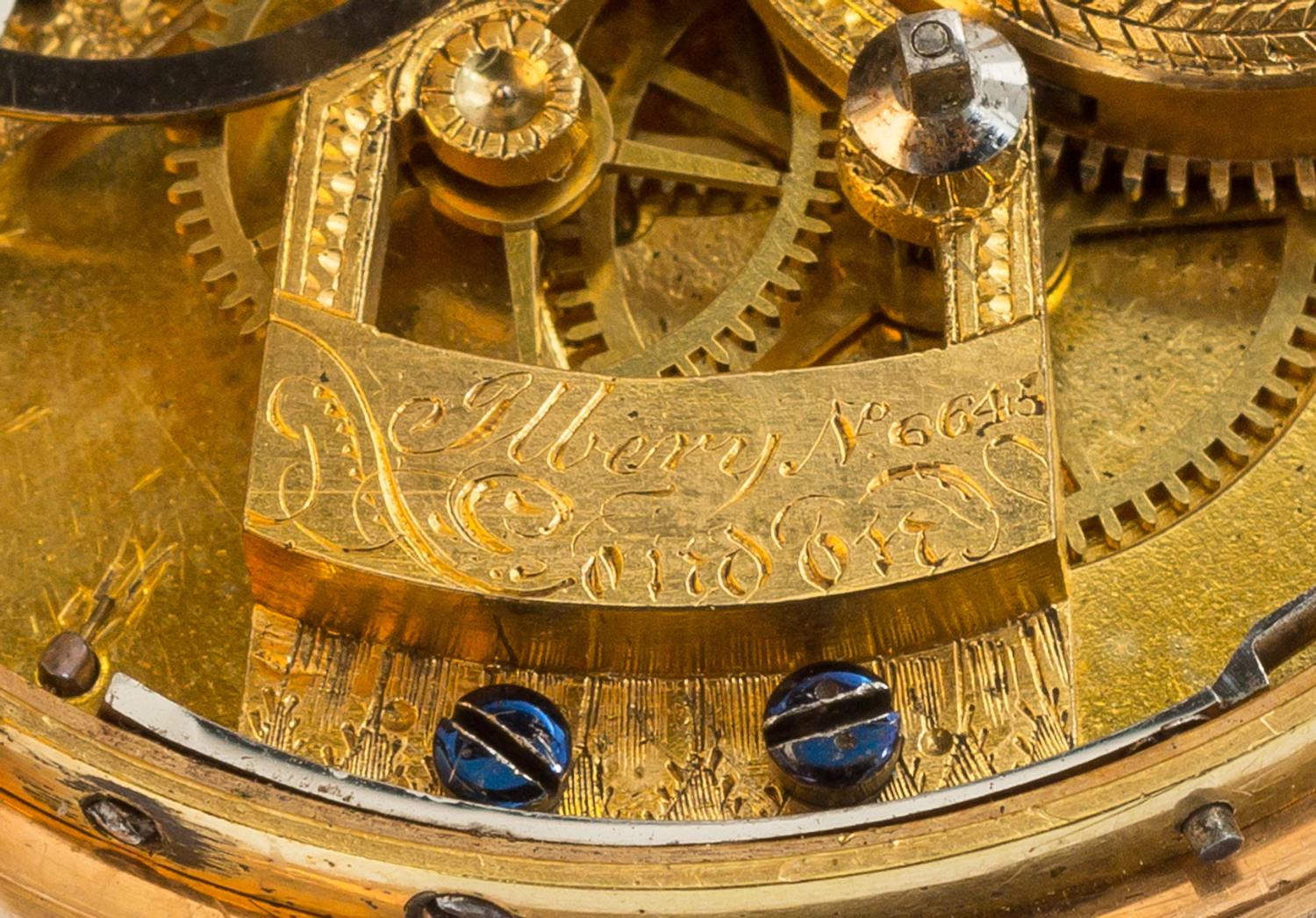 An Exceptional Gold and Polychrome Enamel Open Face Pocket Watch Made For the Chinese Market WILLIAM ILBERY, EARLY 19TH CENTURY, LONDON — WILLIAM ILBERY, EARLY 19TH CENTURY, LONDON, NO.6645