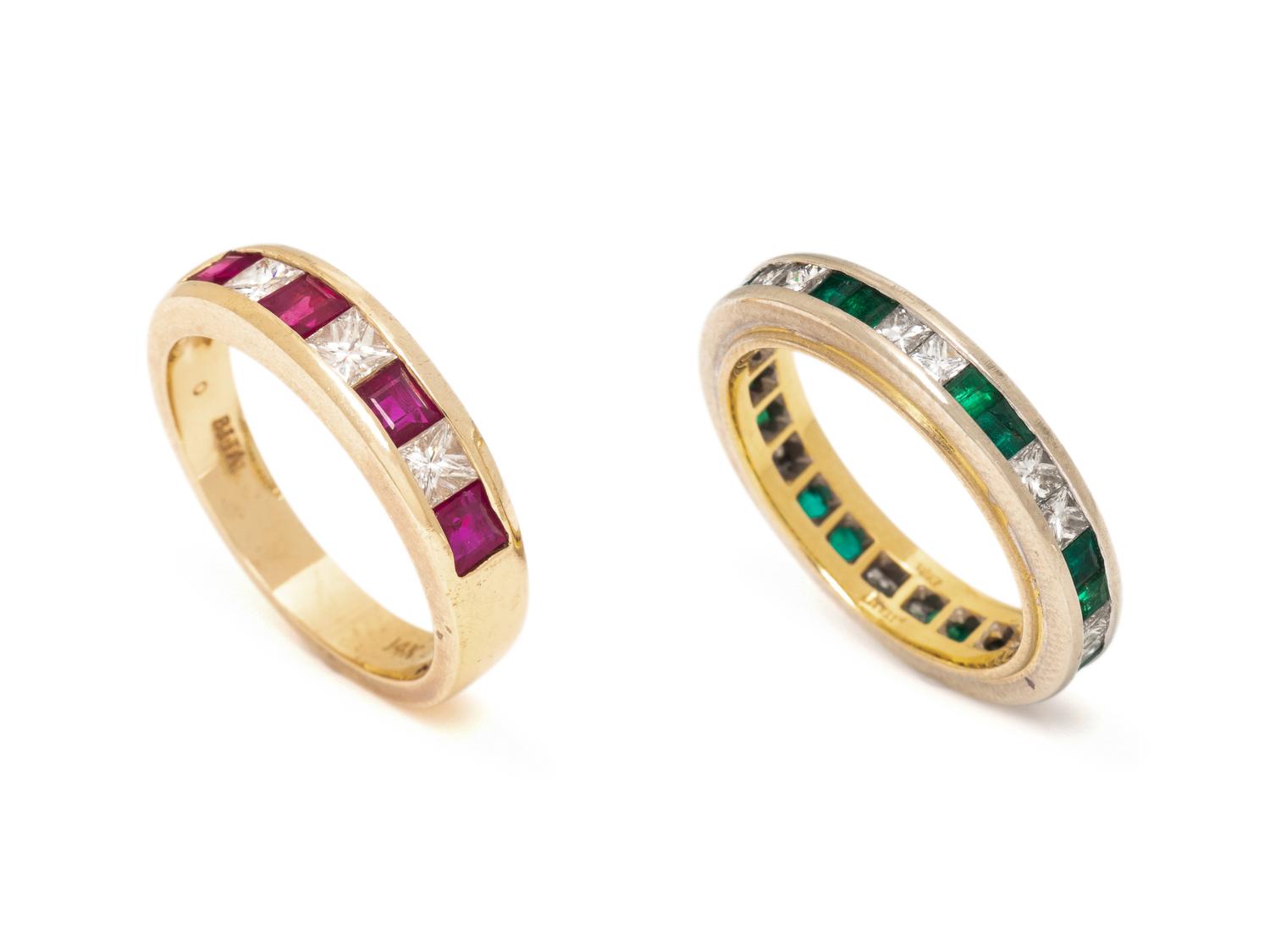 COLLECTION OF DIAMOND AND GEMSTONE RINGS