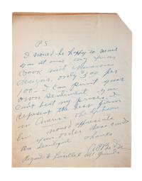 [EARLY PHOTOGRAPHY]. BEDOU, Arthur P. (1882-1966). Autograph letter twice signed ("A.P. Bedou"), Matthew DOGAN (1863-1947), as President of HBCU Wiley College. New Orleans, 15 October 1940.