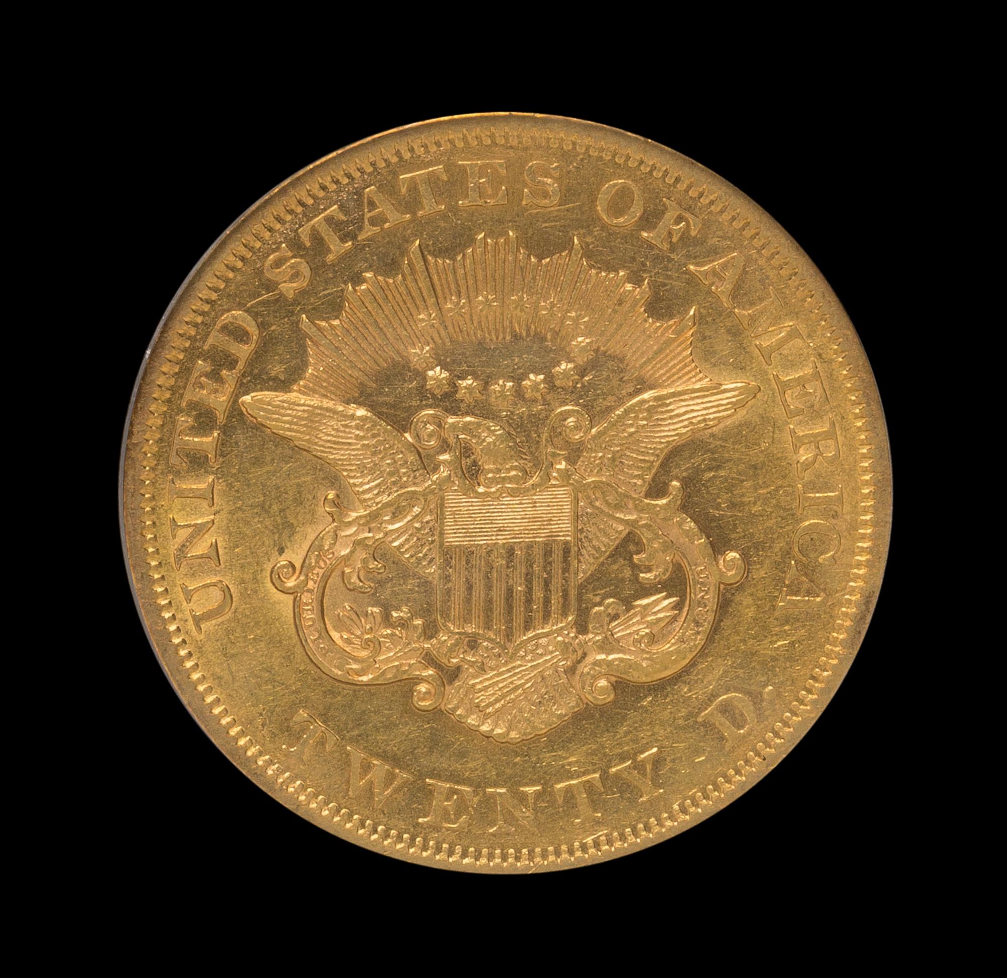 A United States 1861 Liberty Head $20 Gold Coin
