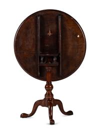 A Chippendale Figured Mahogany Tilt-Top Tea Table