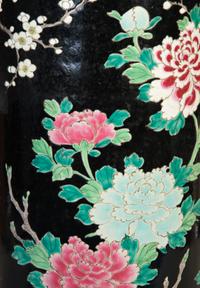 Chinese Painted Ceramic Umbrella Stand