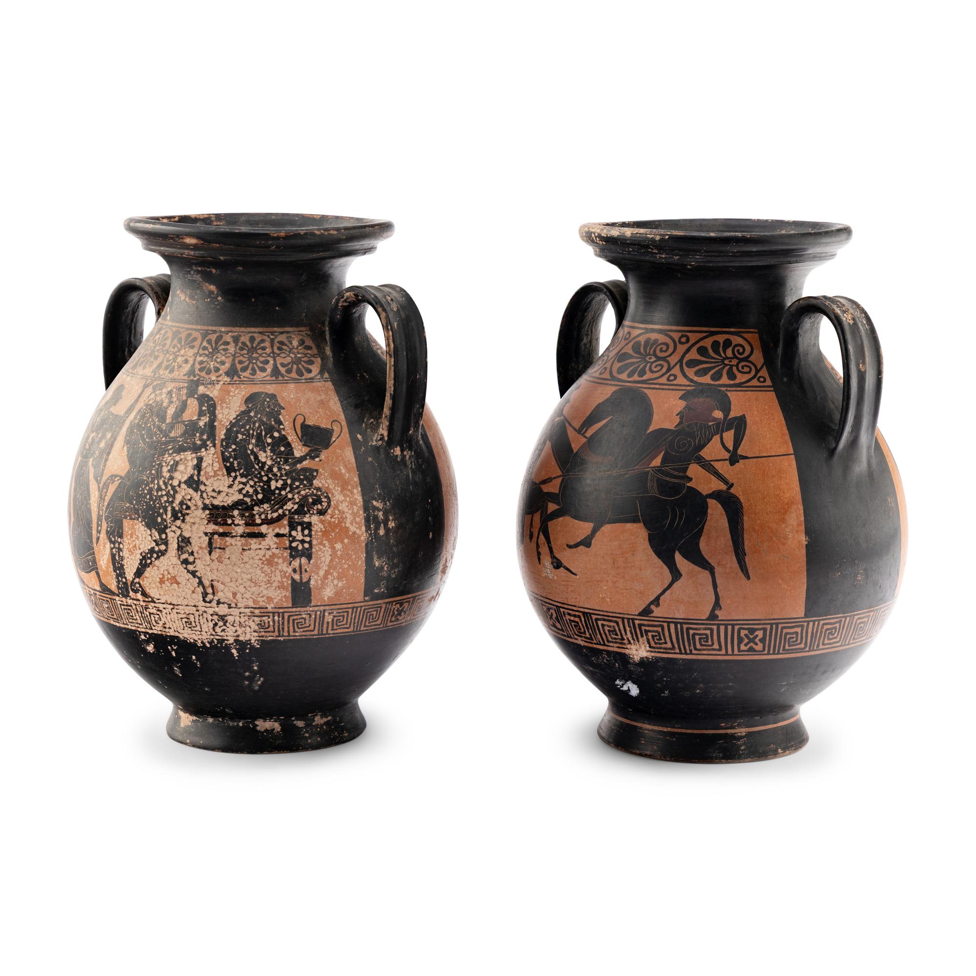 A Pair of Attic Style Black-Figure Pelikai