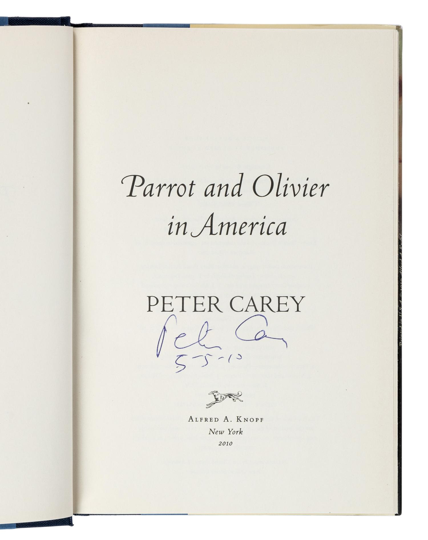 CAREY, Peter (b. 1943). A group of 5 works, most SIGNED, comprising: