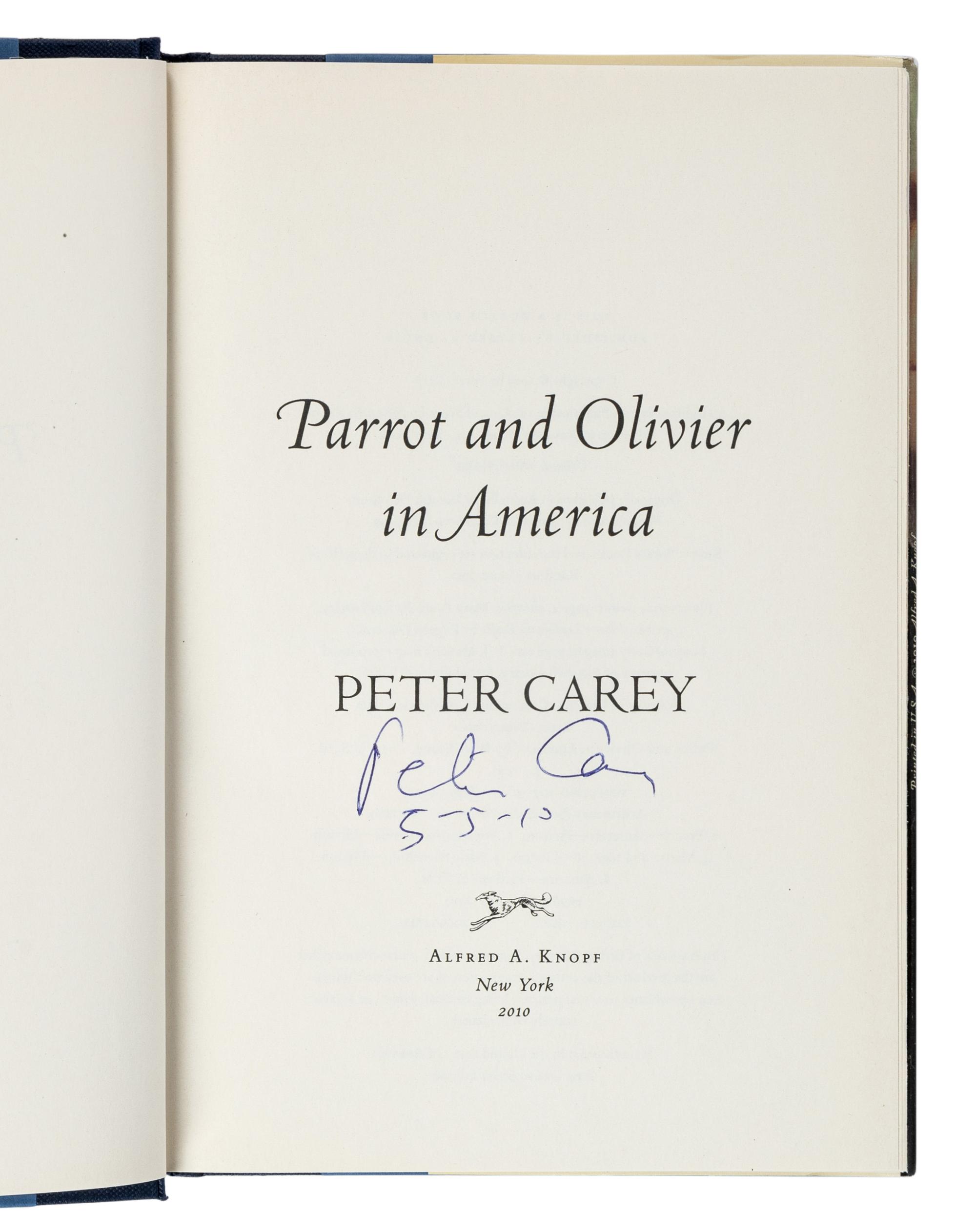 CAREY, Peter (b. 1943). A group of 5 works, most SIGNED, comprising: