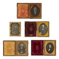 [Early Photography] Group of 36 Quarter Plate Daguerreotypes of Men