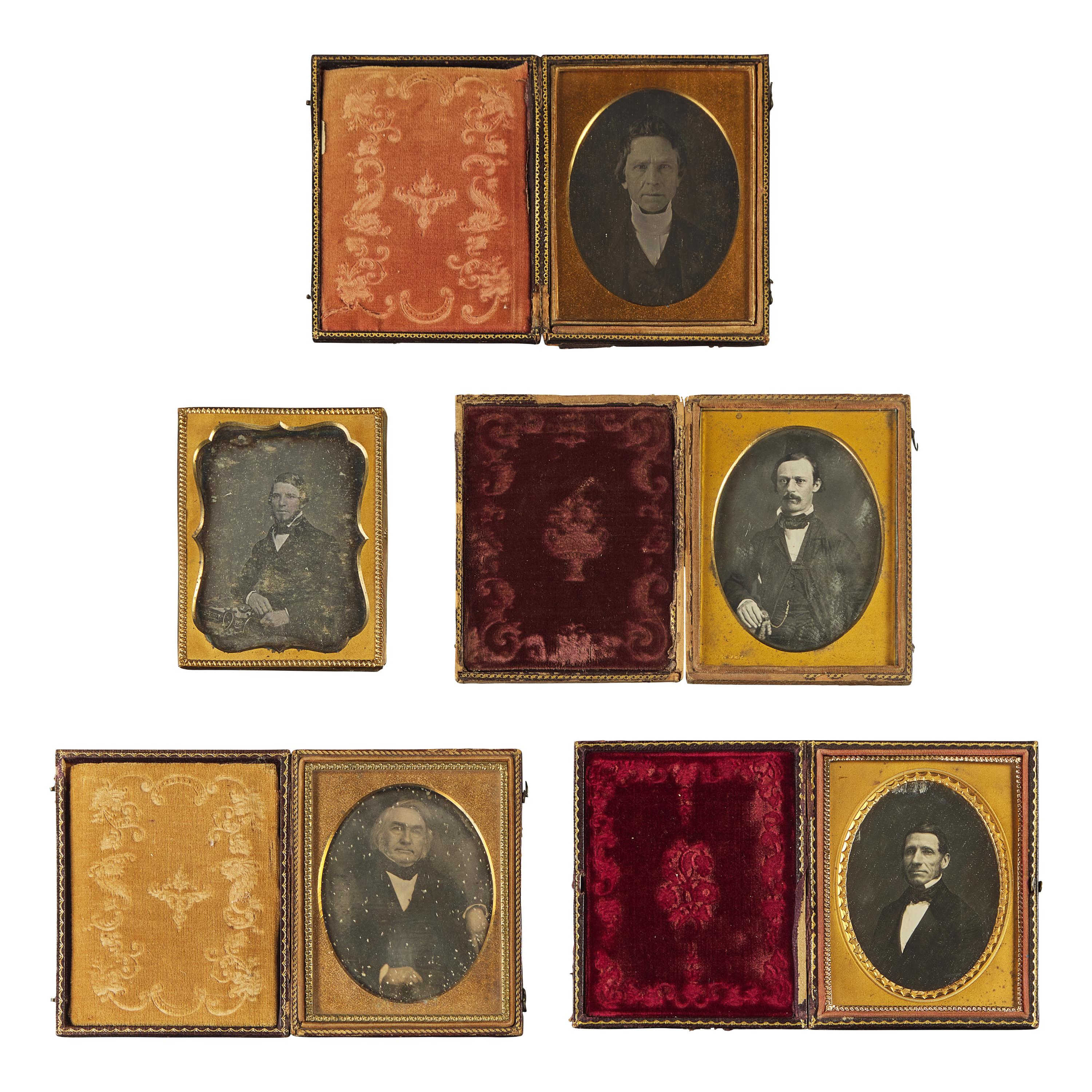 [Early Photography] Group of 36 Quarter Plate Daguerreotypes of Men