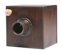 [CAMERAS]. Replica Talbotype camera by Robert Lisle, 1985.