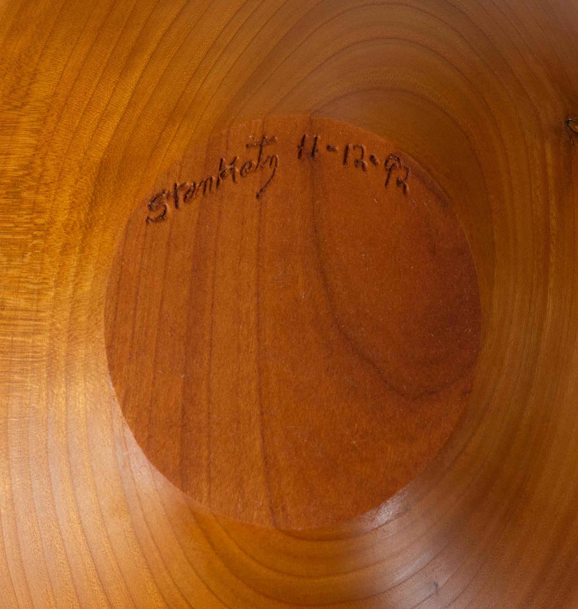 Two Natural Wavy Maple Wood Bowls — 21ST CENTURY