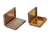 Two Continental Jeweled Silver Cases