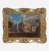 Attributed to Victor De Grailly (1804-1889), After W.H. Bartlett (English, 1809-1854) The Exchange and Girard's Bank