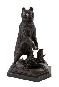 A Russian Bronze Animalier Figure, after Yevgeny Alexandrovich Lancerey (1848-1886), Height 21 inches.