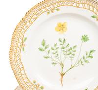 A Set of Twenty-Eight Royal Copenhagen Flora Danica Porcelain Salad Plates