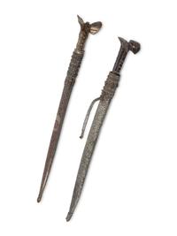Two Turkish Silver Swords with Sheaths
