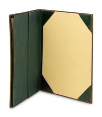 A Repoussé Silver-Mounted Leather Portfolio